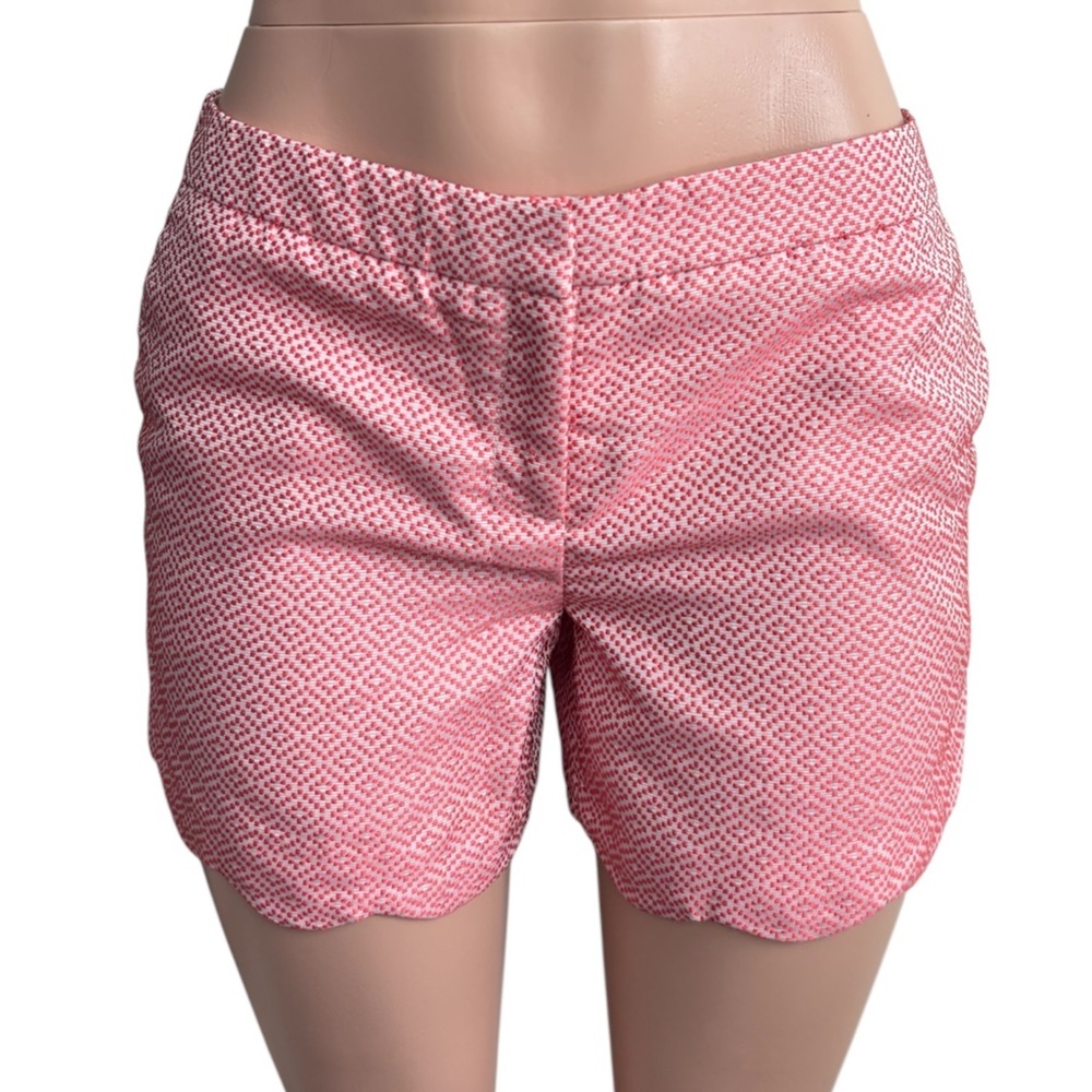 KENAR Women’s Scallop Hem Patterned Shorts